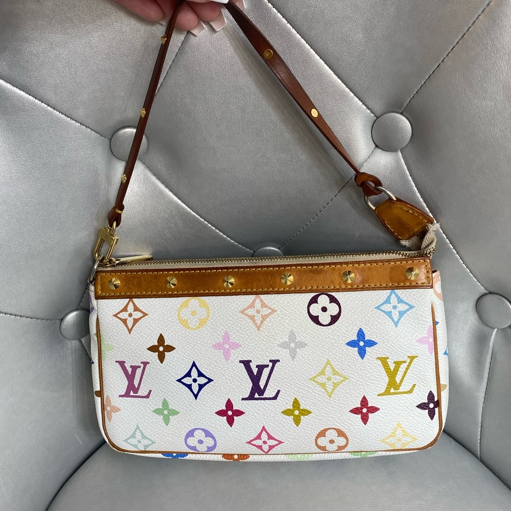 Louis vuitton vintage multi color pouchette - Picture 1 of 13